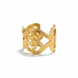 CHANEL Gold Plated Heart With Interlocking CC Bracelet